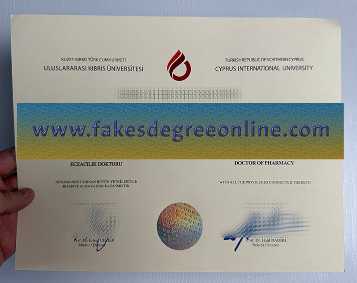 Buy Cyprus International University fake diploma online.
