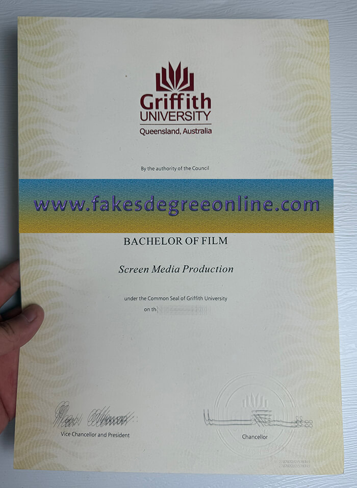 Get Griffith University fake diploma online, Fake Griffith University diploma.