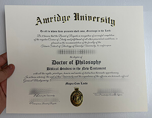 Purchase Amridge University fake diploma online.