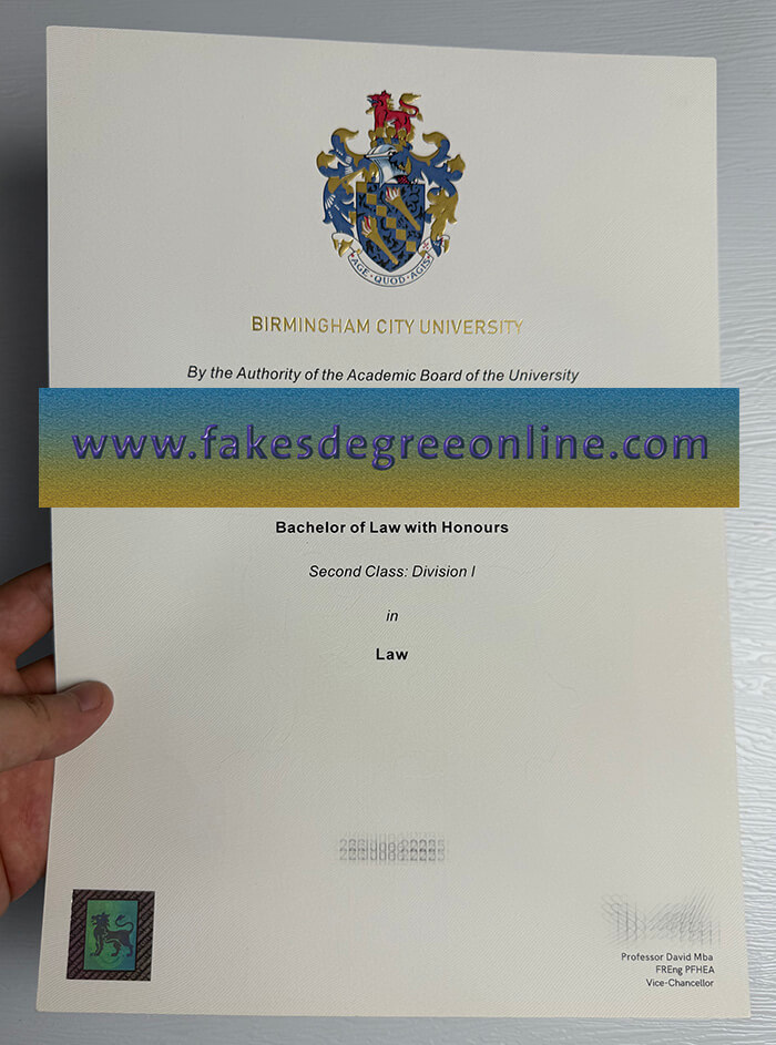Buy Birmingham City University fake diploma online.