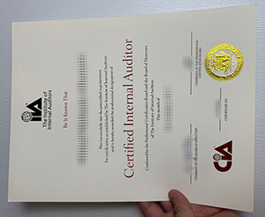 Obtain Certified Internal Auditor fake certificate online.