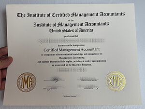 Obtain Certified Management Accountant fake certificate.