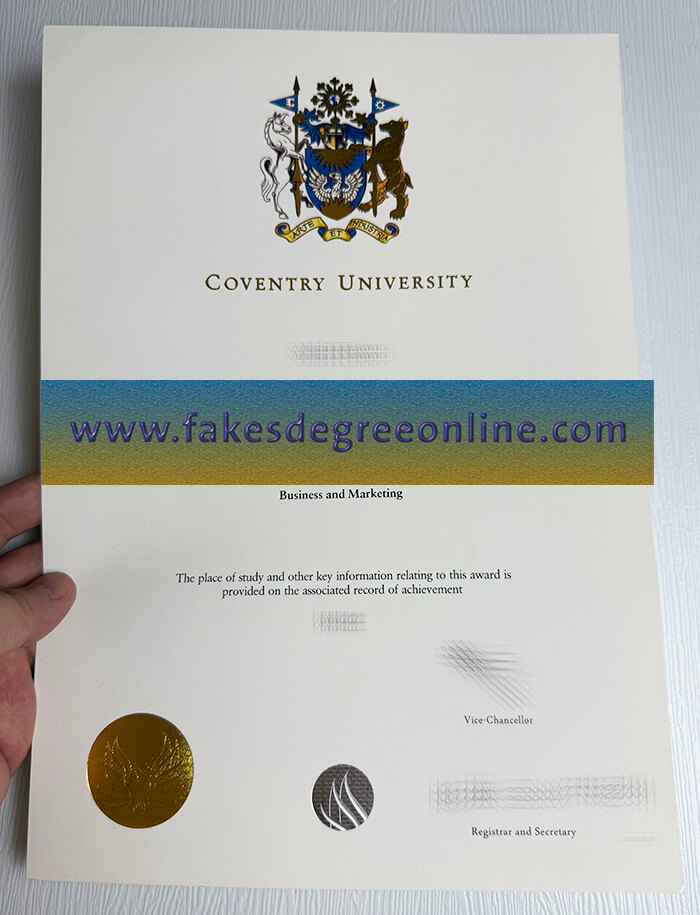 Purchase Coventry University fake diploma online. Buy fake diploma in UK.