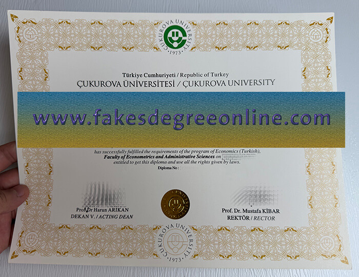 Buy Çukurova University fake diploma online.