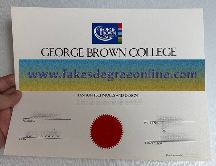 Fake George Brown College diploma online.
