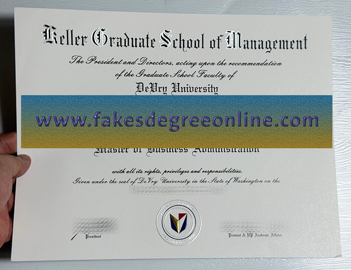 Buy Keller Graduate School of Management fake diploma.