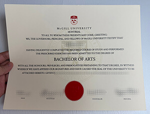 Obtain McGill University fake diploma online.
