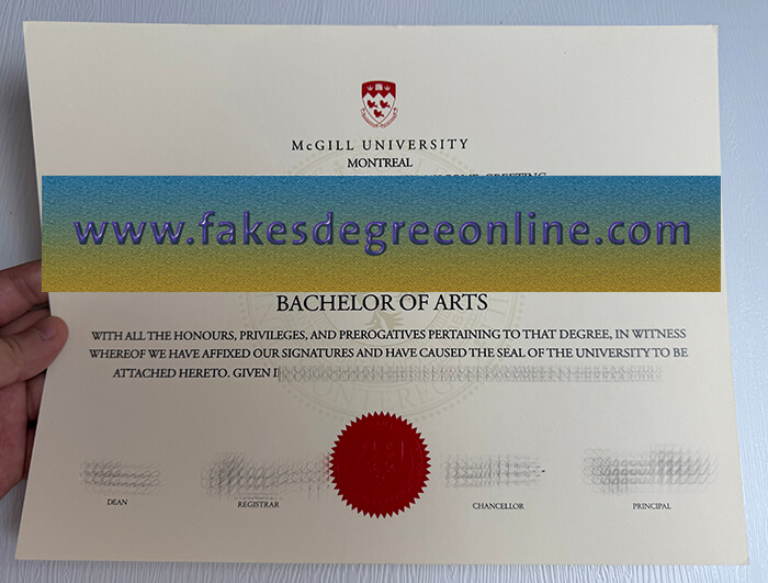 Buy McGill University fake diploma, Fake a degree in Canada.