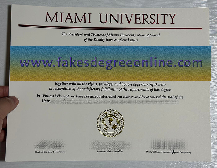 Get Miami University fake diploma online.