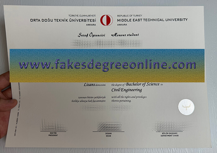 Purchase Middle East Technical University fake diploma online.