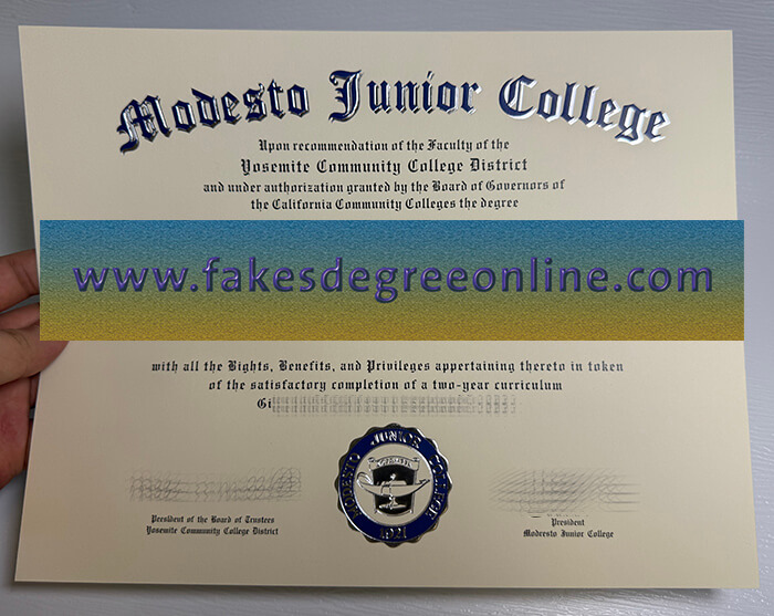 Buy Modesto Junior College fake diploma, Fake MJC degree online.