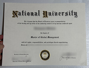 Get National University fake diploma online.