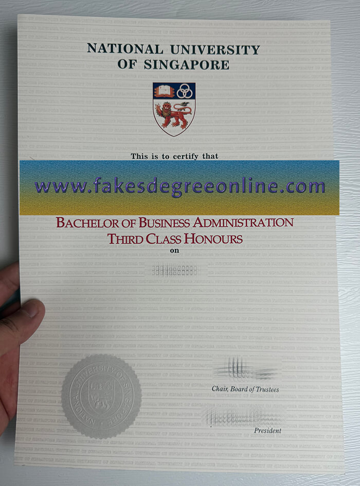 Buy National University of Singapore fake diploma.