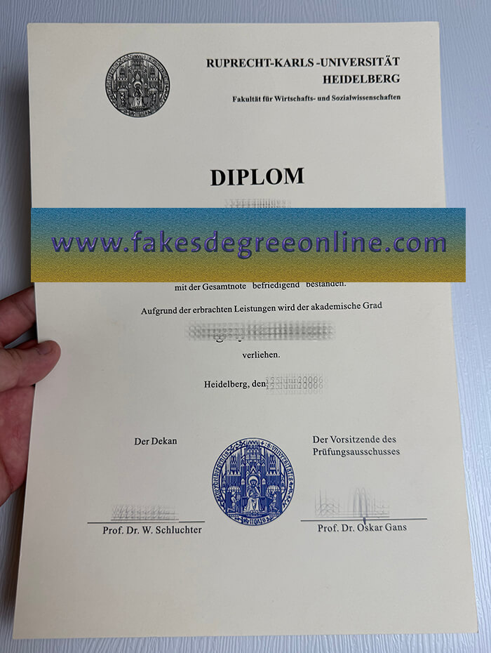Get Ruprecht Karls Universitat fake certificate.