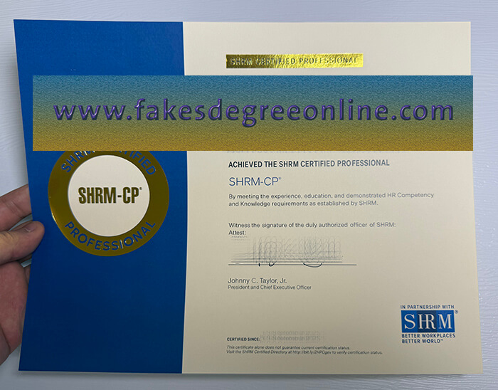 Buy SHRM-CP fake certificate online.