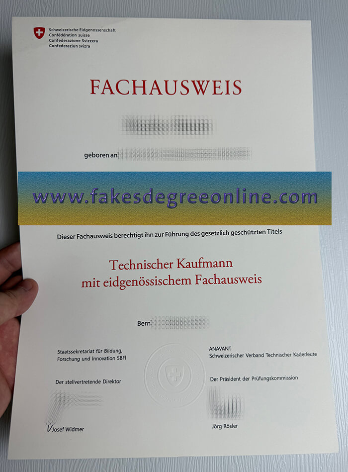 Get Switzerland Fachausweis fake degree online.