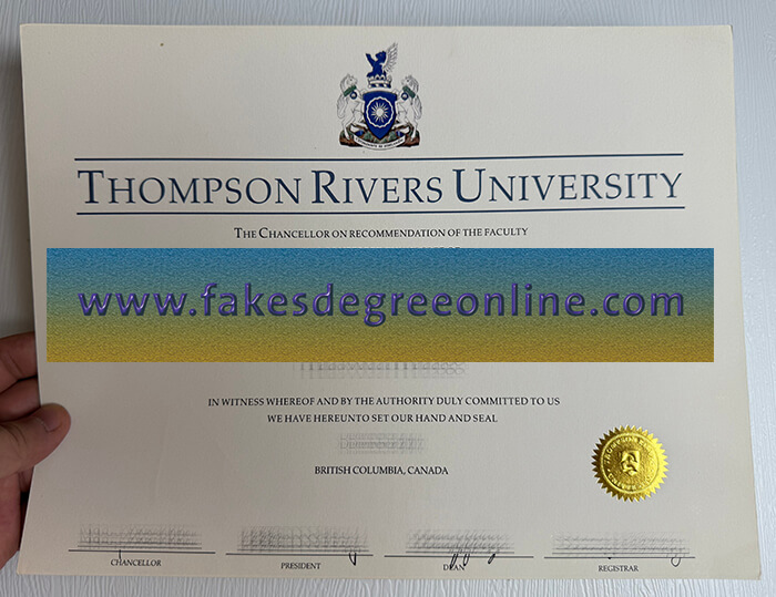 Buy Thompson Rivers University fake diploma, Fake TRU degree online.