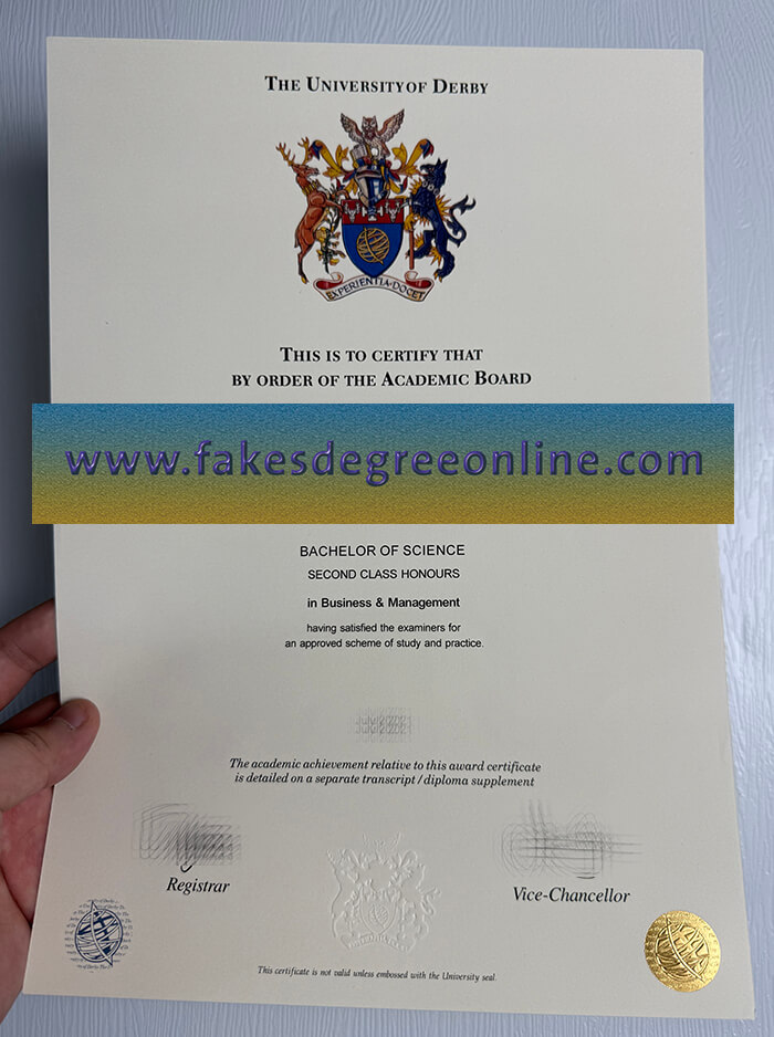 Purchase University of Derby fake diploma online.