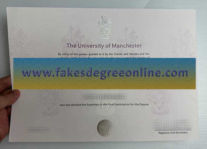 Purchase University of Manchester fake diploma online.
