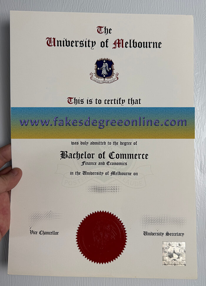 Purchase University of Melbourne fake diploma online.