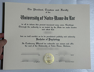 Obtain University of Notre Dame du Lac fake diploma online.