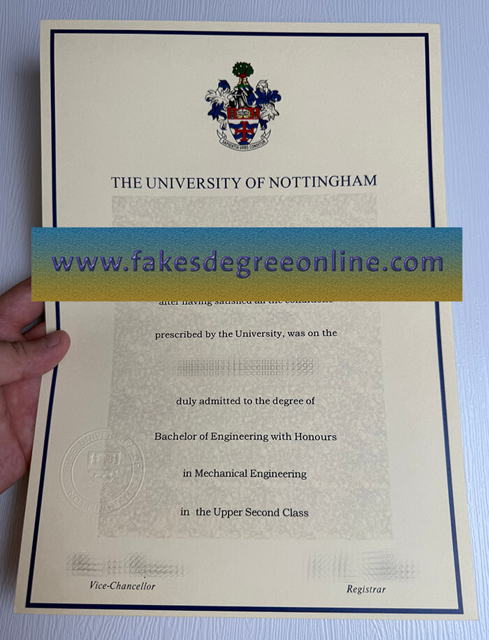 Obtain University of Nottingham fake diploma online.