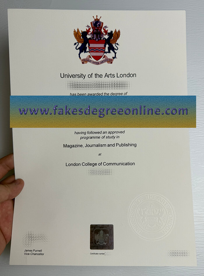 Buy University of the Arts London fake diploma online.