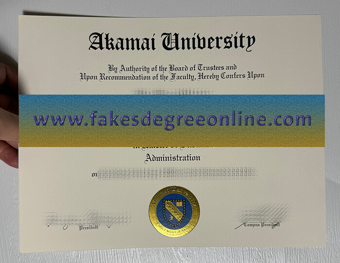 Buy Akamai University fake diploma online.