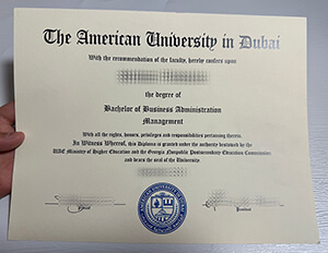 American University in Dubai diploma