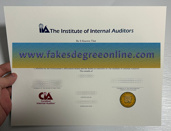 Get Certified Internal Auditor fake diploma online.
