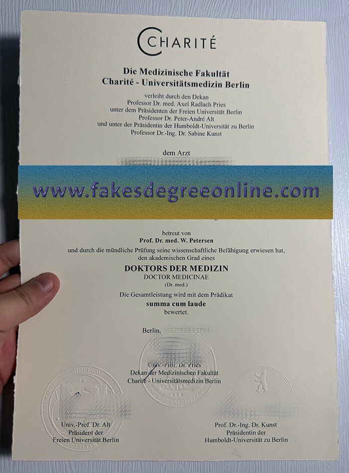 Buy Charite Universitatsmedizin Berlin fake certificate online.