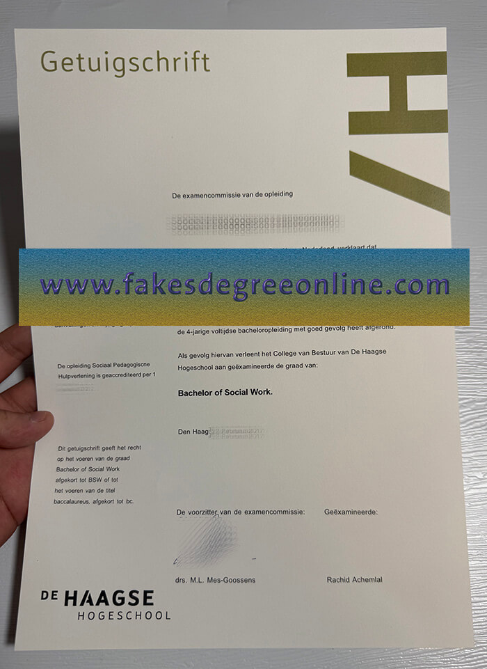 Buy De Haagse Hogeschool fake diploma online.