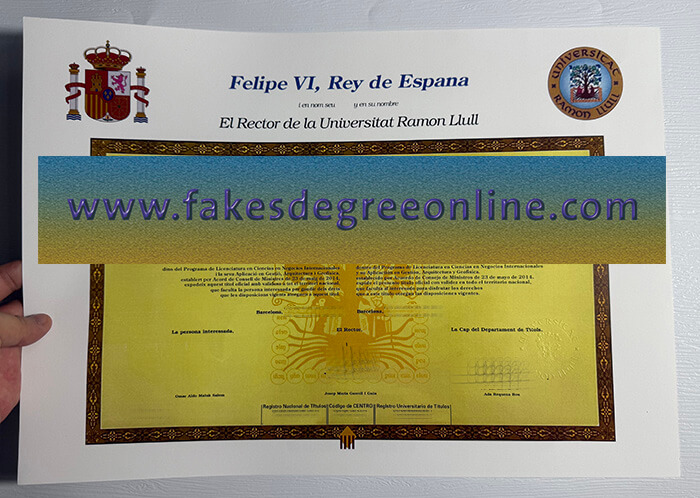Buy Universitat Ramon Llull fake certificate online.