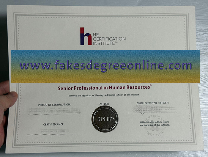 Buy HR Certification Institute fake certificate.