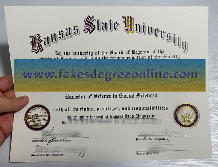 Fake Kansas State University diploma, Make KSU degree online.