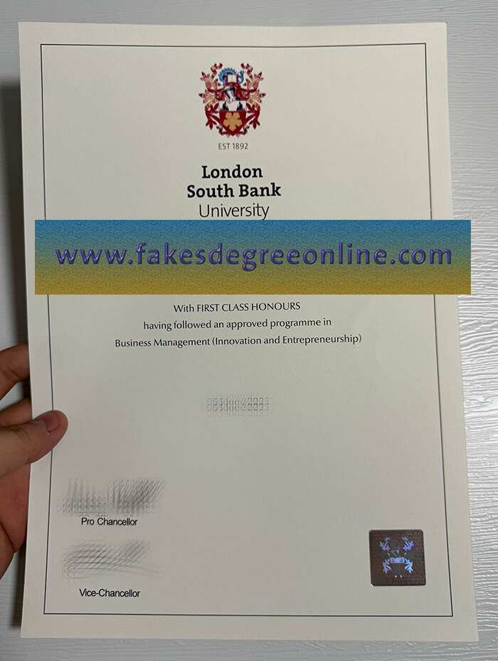 Buy London South Bank University fake diploma, Fake a LSBU degree online.