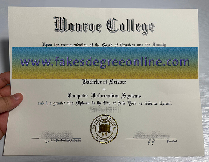 Buy Monroe College fake diploma online.