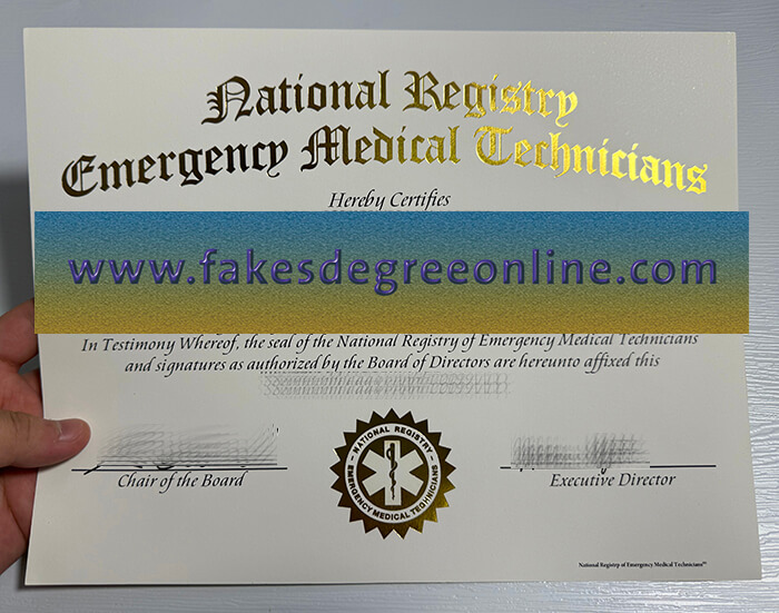 Get National Registry Emergency Medical Technicians fake diploma.