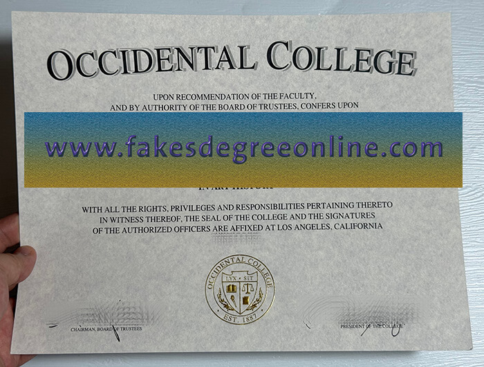 Get Occidental College fake diploma online.