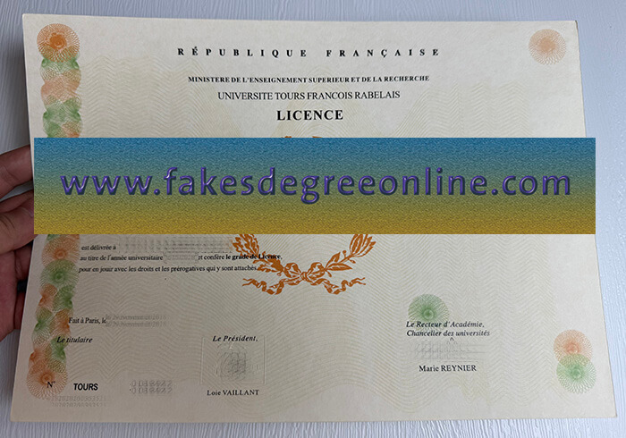 Get Université de Tours fake diploma online.