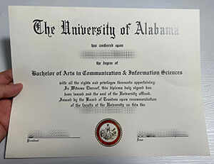 Get University of Alabama fake diploma online.