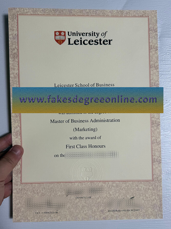 Get University of Leicester fake diploma online.
