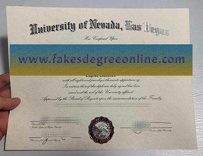 Buy University of Nevada Las Vegas fake diploma.