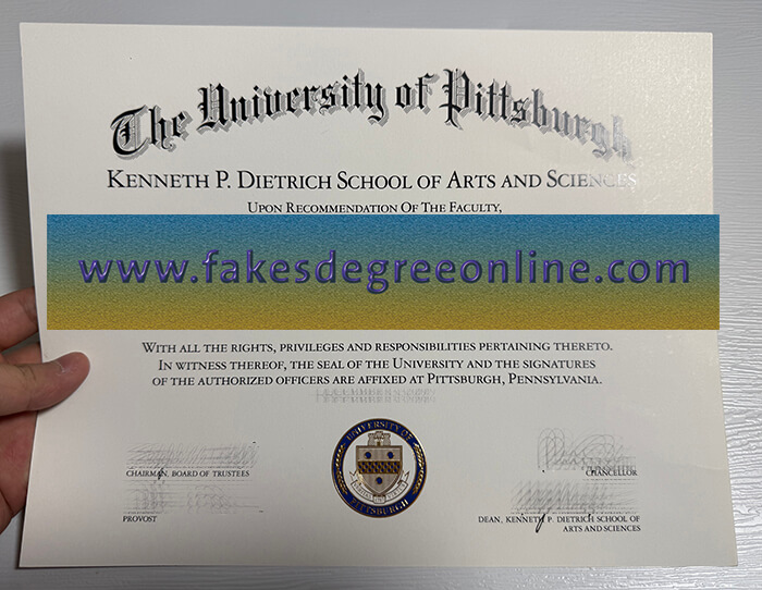 Buy University of Pittsburgh fake degree.
