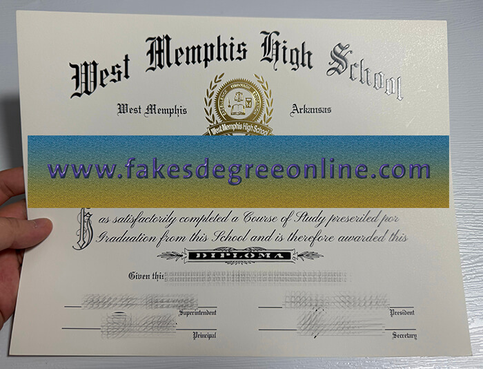 Get West Memphis High School fake diploma online.
