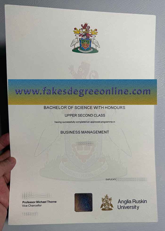 Anglia Ruskin University diploma
