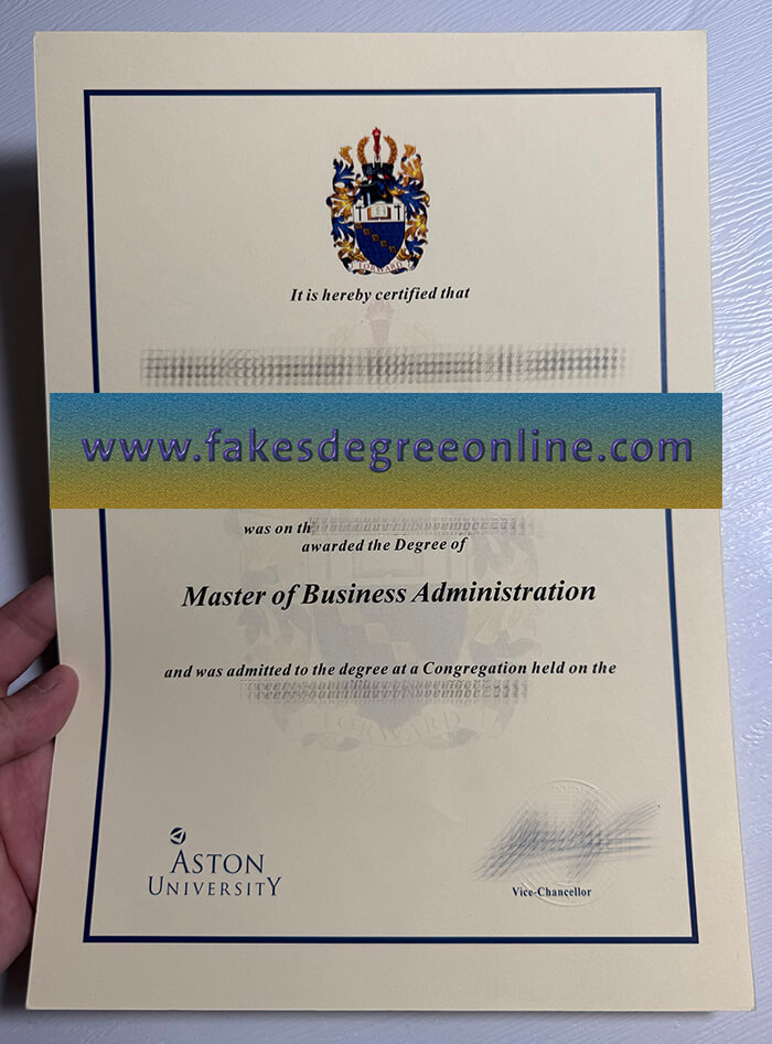 Get Aston University fake diploma online