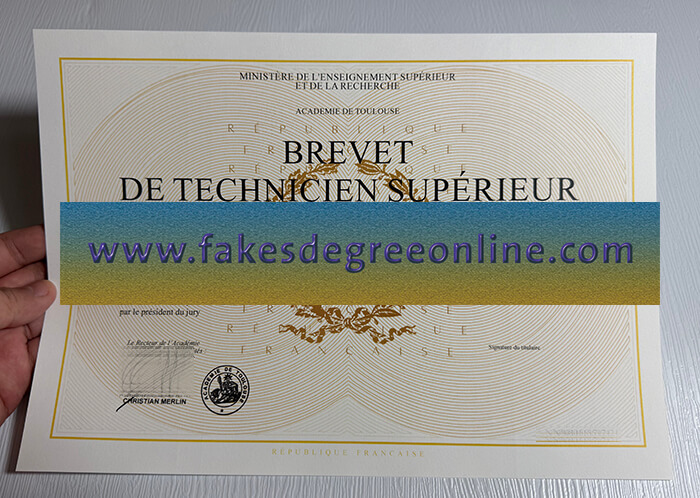 Brevet de Technicien Supérieur certificate