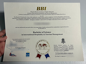 Brussels Business Institute diploma