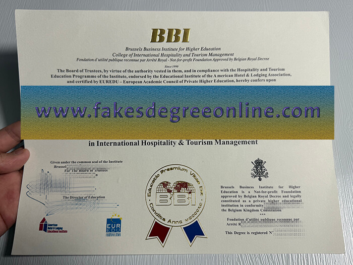 Brussels Business Institute diploma